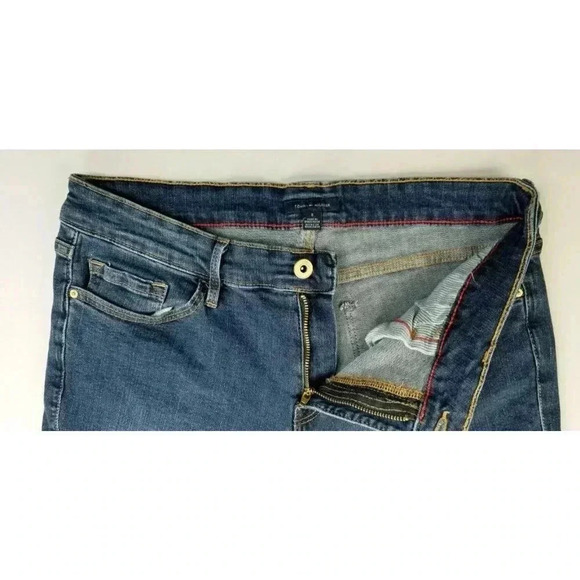 Tommy Hilfiger Size 8 Womens Embroidered Pocket Logo Blue Denim Jeans 28" Inseam - Picture 9 of 13
